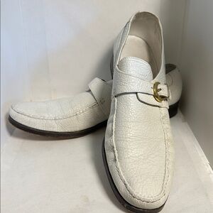 Weyenberg Massagic King Size Vintage Men’s White Leather Loafers – Size 14 AA
